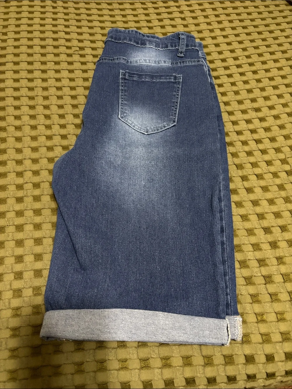 Dark Wash Denim Bermuda Shorts